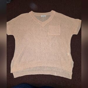 Macaron Oversized Knit Sweat With Short Sleeves In Size Small